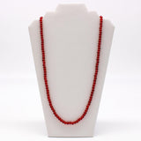 27" Red 8mm Glass Bead Necklace (Dozen)