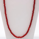 27" Red 8mm Glass Bead Necklace (Dozen)
