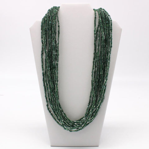27" Green Single Strand Glass Bead Necklace (Dozen)