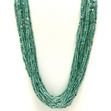 27" Green Single Strand Glass Bead Necklace (Dozen)