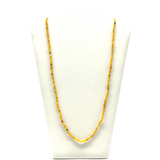 27" Matte Golden Yellow Glass Bead Necklace (Dozen)