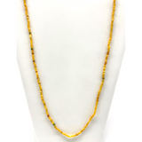 27" Matte Golden Yellow Glass Bead Necklace (Dozen)