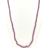 27" Matte Purple Glass Bead Necklace (Dozen)
