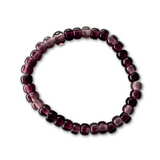 7.5" Purple Glass Bead Bracelet (Dozen)