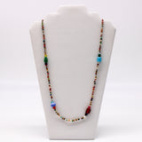 27" Multi Color Small and Large Glass Bead Necklace (Dozen)