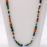 27" Orange and Teal Multi Glass Bead Necklace (Dozen)