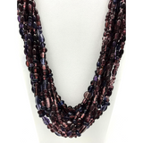 27" Assorted Purple Glass Beads Necklace (Dozen)