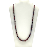 27" Assorted Purple Glass Beads Necklace (Dozen)