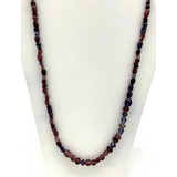 27" Assorted Purple Glass Beads Necklace (Dozen)