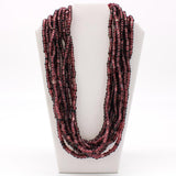 27" Purple Round Glass Bead Necklace (Dozen)