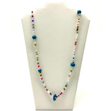 27" Multi Glass & Bone Beads Necklace (Dozen)