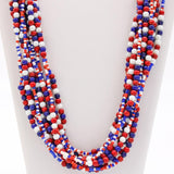 27" Multi Color Glass Bead Necklace (Dozen)