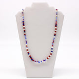 27" Multi Color Glass Bead Necklace (Dozen)