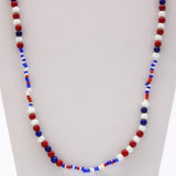 27" Multi Color Glass Bead Necklace (Dozen)