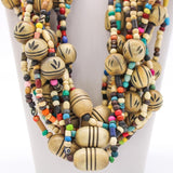 27" Multi Horn & Bone Beads Necklace (Dozen)