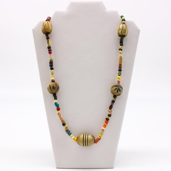 african brass carved beads