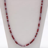 27" Red and Pink Glass Bead Necklace (Dozen)