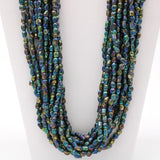 27" Multicolor Iridescent Glass Bead Necklace (Dozen)