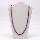 27" Hot Pink Glass Bead Necklace (Dozen)