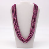27" Hot Pink Glass Bead Necklace (Dozen)