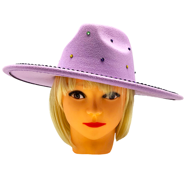 8685 Sparkly Sequin Cowboy Hat With Suede String Trim, Lavender C.C Sparkly Sequin Cowboy Hat with Suede String Trim, Red at  main image 3