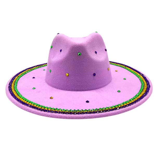 Lavender Rhinestone Cowboy Hat (Each) – Mardi Gras Spot display picture 2