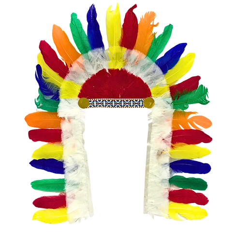 Multicolor Indian Feather Head Dress (Each)
