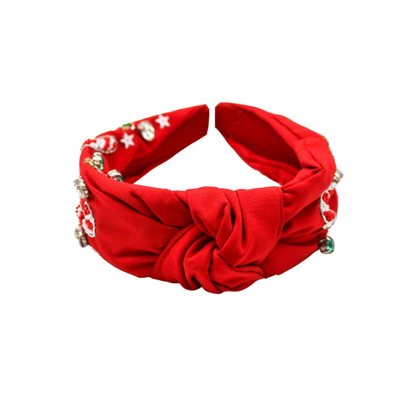 Knotty Ribbons Christmas Applique Double Bow Newborn Hairband Red and Green At Nykaa Fashion - Your Online Shopping Store