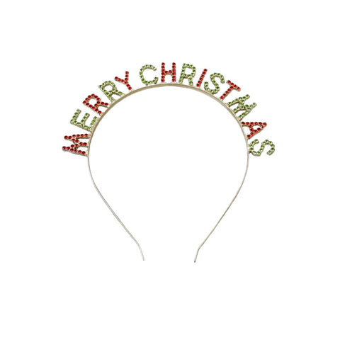 Merry Christmas Rhinestone Embellished Headband (Each)