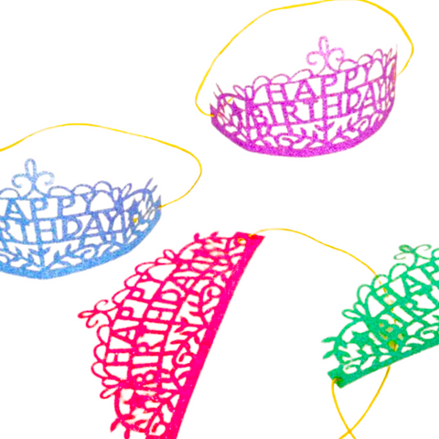Happy Birthday Party Tiaras (Pack of 8)