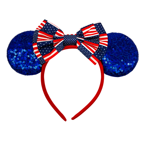 American Flag Mouse Ear Headband (Each)