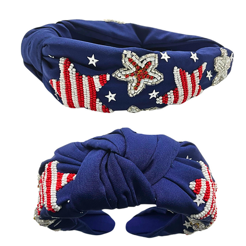 Blue USA Star Headband (Each)