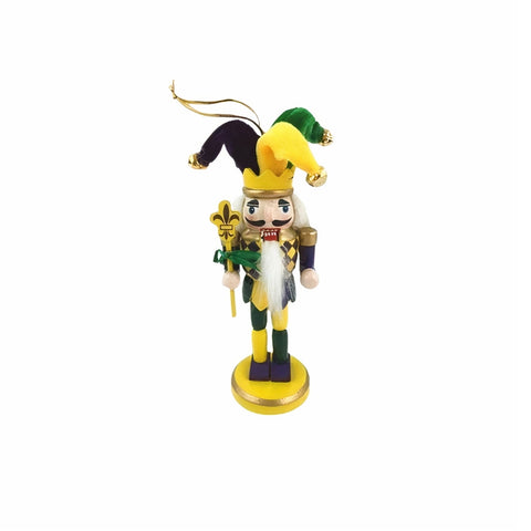 6" Mardi Gras Nutcracker Ornament (Each)