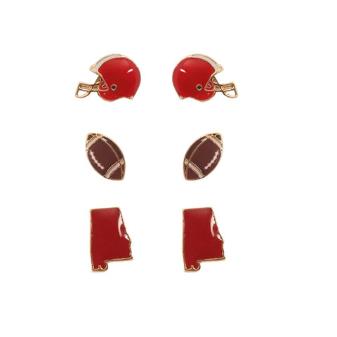 Game Day UA College Football Stud Earrings (Pair)