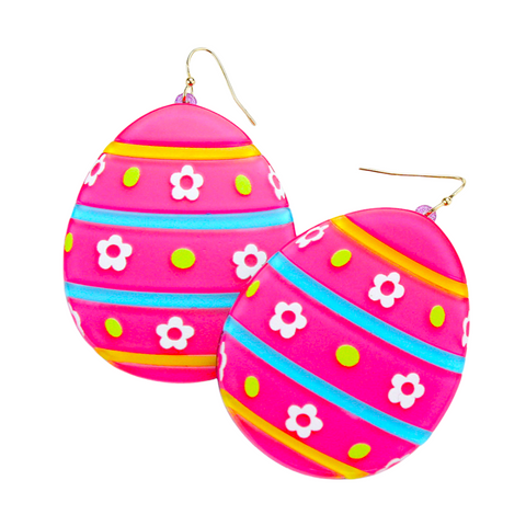 Easter Egg Resin Dangle Earrings (Pair)