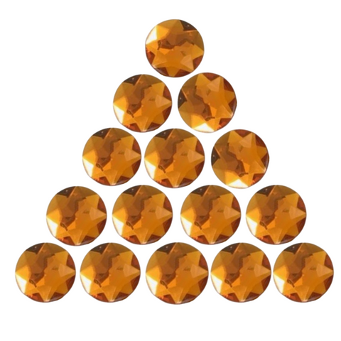 26mm Round Plastic Stones - Orange (Gross)