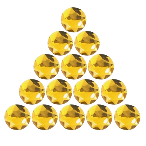 26MM ROUND PLASTIC STONES - GOLD (GROSS)