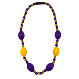 LED Purple and Gold Football Necklace (Each)