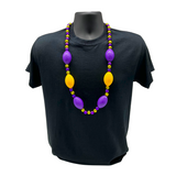 LED Purple and Gold Football Necklace (Each)