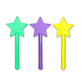 15" LED Star Wand - Assorted Purple, Green, Yellow (Each)