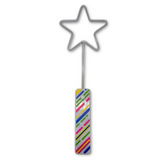 18" Rainbow Neon Star Wand - 3 Modes (Each)