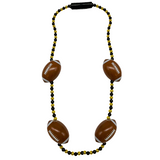 LED Black and Gold Light Up Football Necklace -3 Flashing Modes (Each)