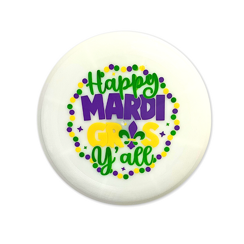 9" LED Mardi Gras Light-Up Frisbee (Each)