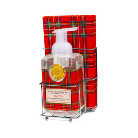 Michel Design Works Tartan Foaming Soap & Napkin Set (Each)