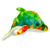 12" Plush Geometric Print Dolphin - 3 Colors (Each