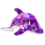 12" Plush Geometric Print Dolphin - 3 Colors (Each