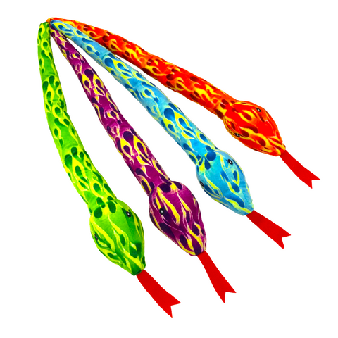 23.6" Plush Flame Pattern Snake - Assorted Colors (Each)