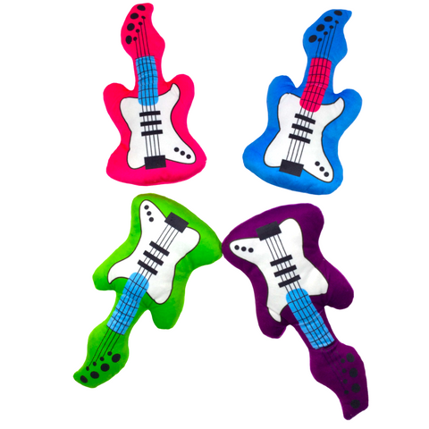 11.75" Plush Rock Guitar - Assorted Colors (Each)
