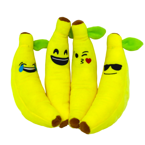 11.75" Plush Emoji Face Banana - Assorted (Each)