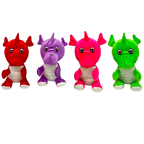 9.5" Plush Sitting Dinosaur - Assorted Colors (Each)